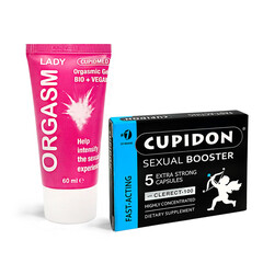 Maximize Your Sexual Performance with Cupidon 5 Erection Capsules + Orgasm Lady Gel more intense and satisfying orgasms. reviews and discounts sex shop