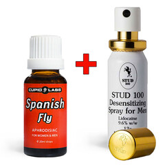 Stud 100 Delay Spray & Spanish Fly Cupid Set for Enhanced Sexual Performance reviews and discounts sex shop