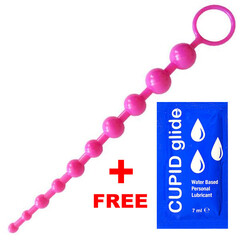 Pink Fantasy anal rosary + lubricant gift reviews and discounts sex shop