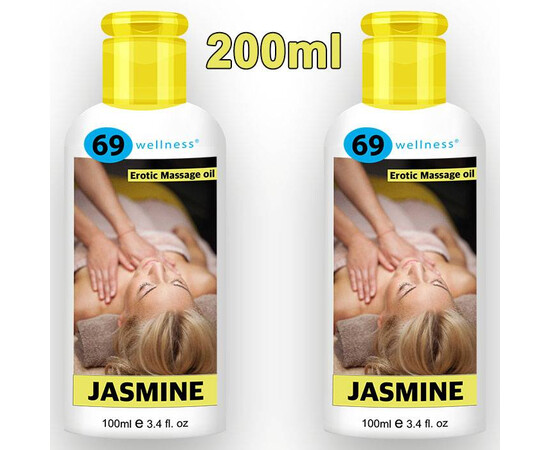 Jasmine Erotic Massage Oil - Set of Two 100ml Bottles reviews and discounts sex shop