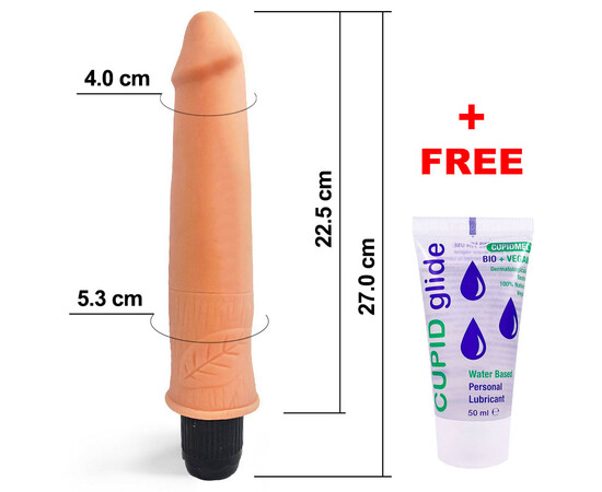 Promotion!!! 27cm Cyber Skin Soft King Kong Vibrator + Cupid Glide BIO VEGAN Lubricant reviews and discounts sex shop